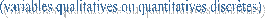 (variables qualitatives ou quantitatives discrtes) 
